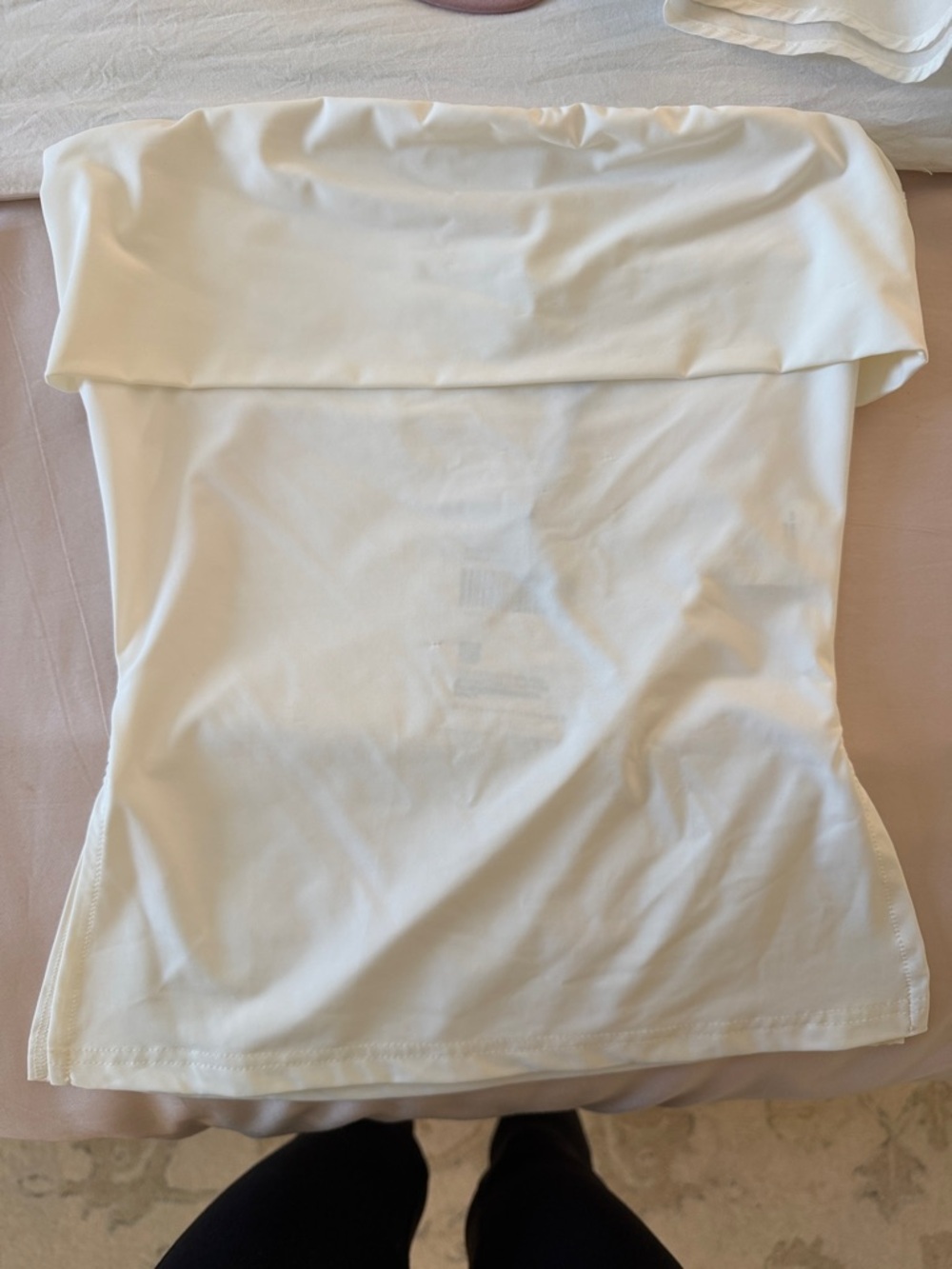 Princess Polly White Fold-Over Tube Camisole